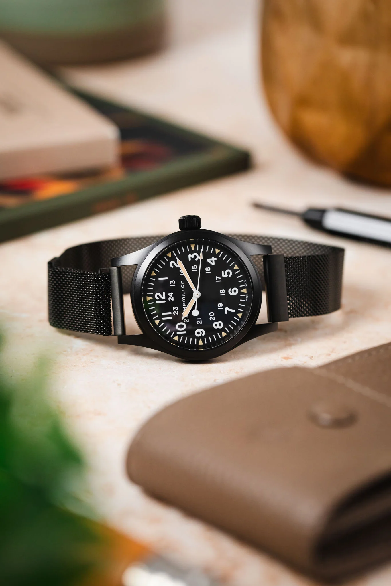 Hirsch MILANAISE Mesh Watch Band in BLACK - Image 4