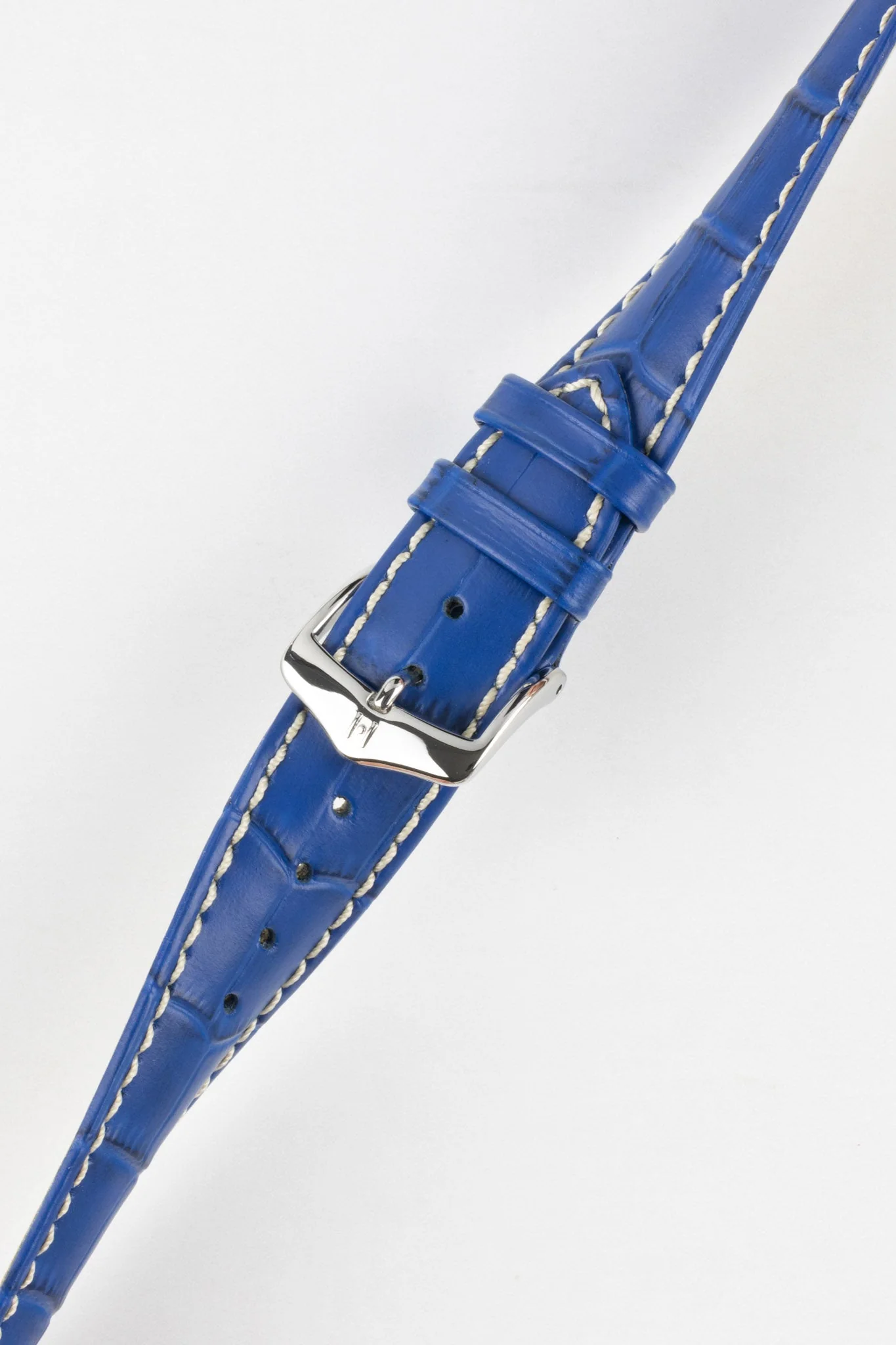 Hirsch MODENA Alligator Embossed Leather Watch Strap in ROYAL BLUE - Image 5