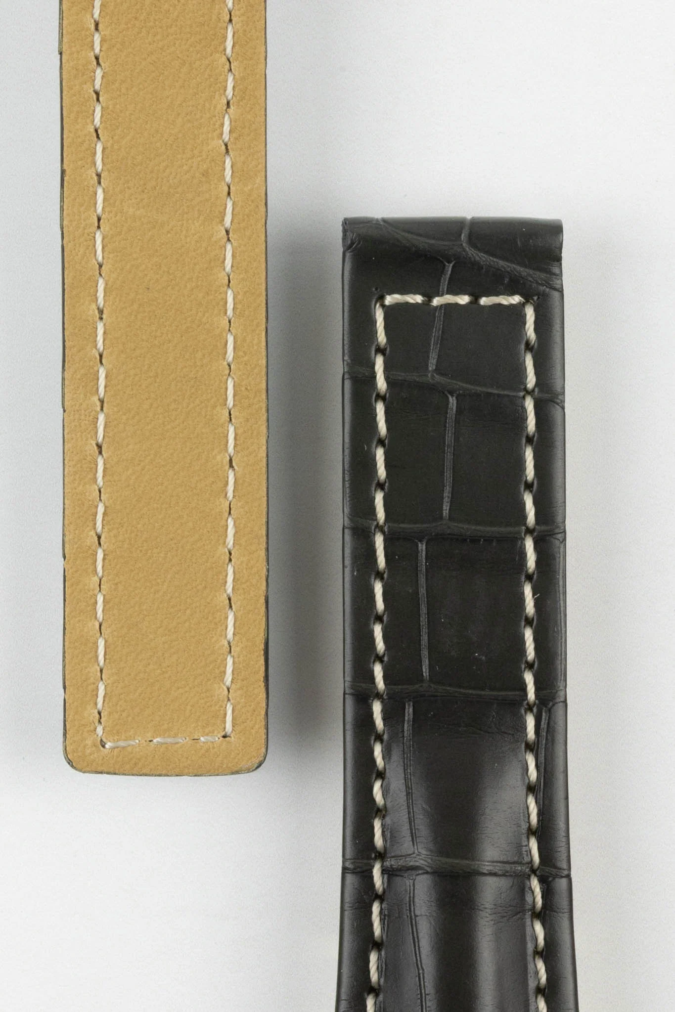 Hirsch NAVIGATOR Alligator Deployment Watch Strap in GREY - Image 3