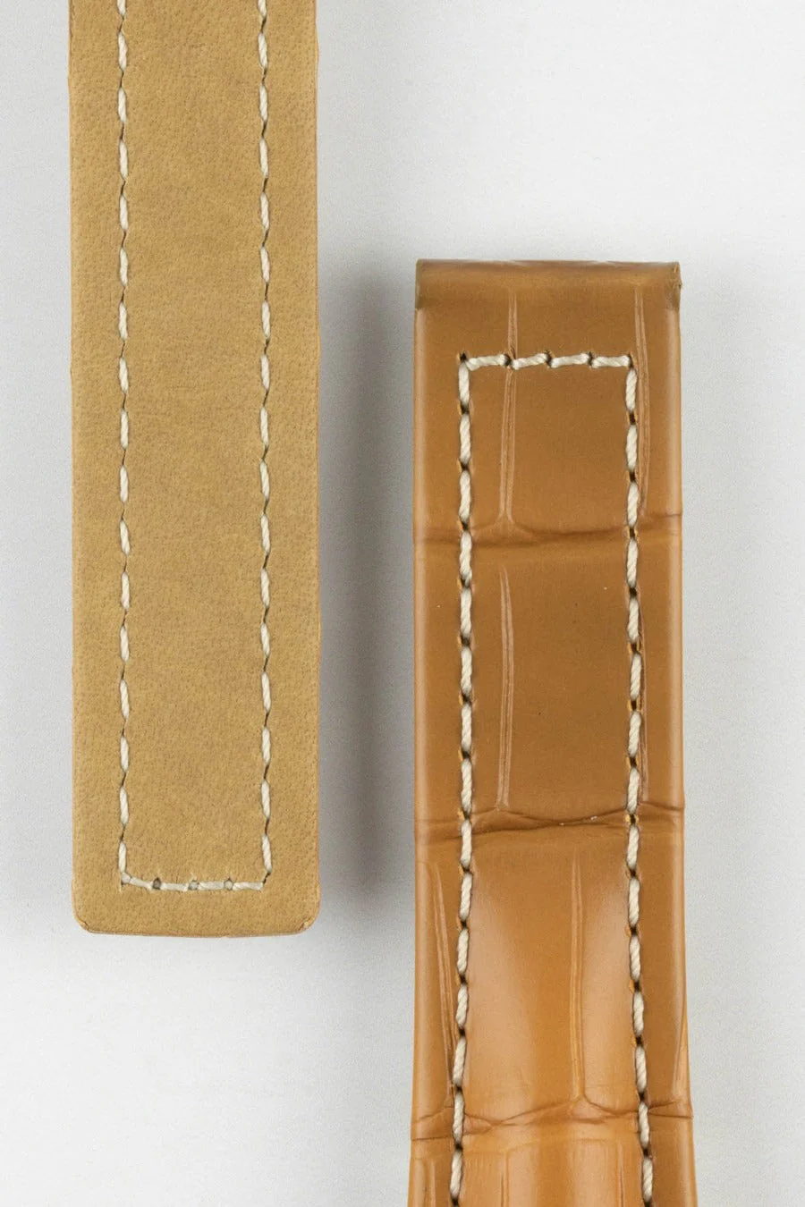 Hirsch NAVIGATOR Alligator Deployment Watch Strap in HONEY - Image 3