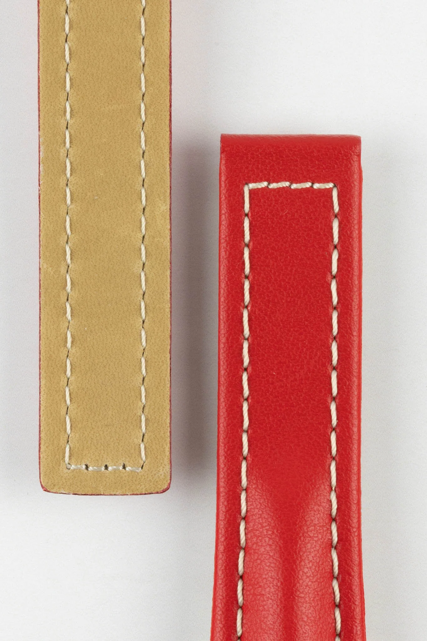Hirsch NAVIGATOR Calfskin Deployment Watch Strap in RED - Image 3