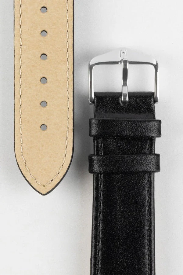 Hirsch OSIRIS Quick-Release Calf Leather Watch Strap in BLACK - Image 3