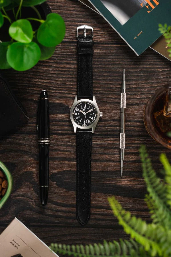 Hirsch OSIRIS Quick-Release Calf Leather Watch Strap in BLACK - Image 6