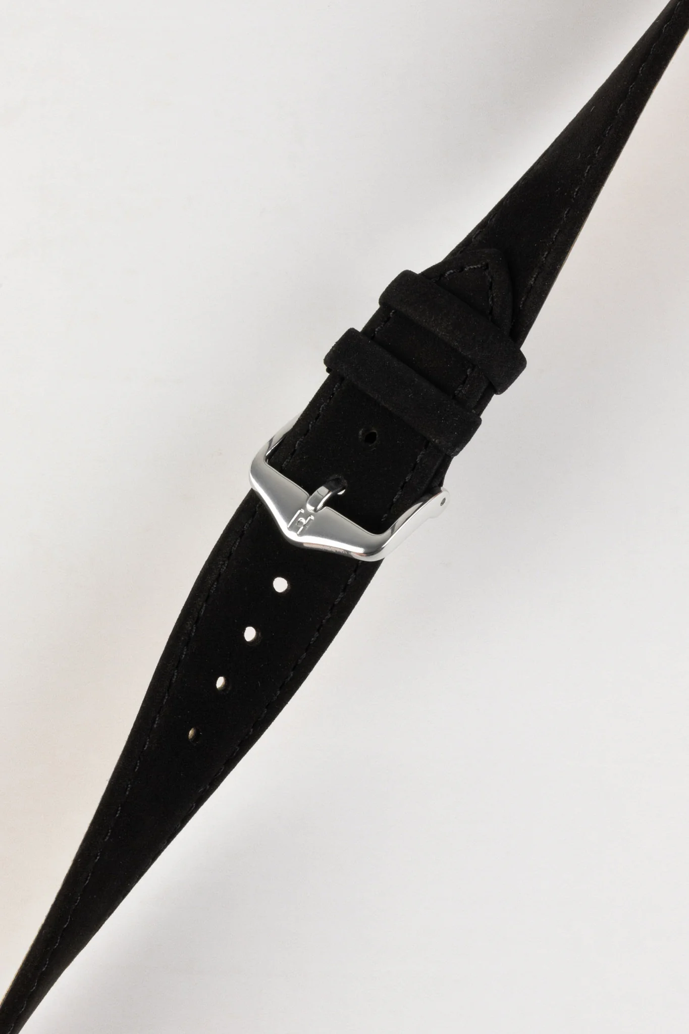 Hirsch OSIRIS Calf Leather With Nubuck Effect Watch Strap In Black - Image 5