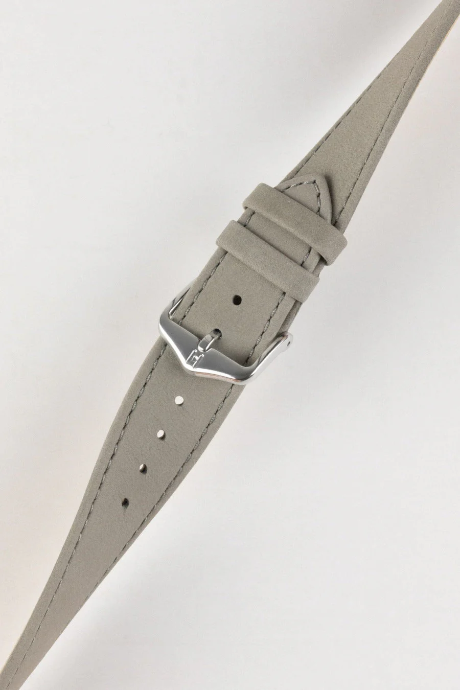 Hirsch OSIRIS Calf Leather with Nubuck Effect Watch Strap in GREY - Image 5