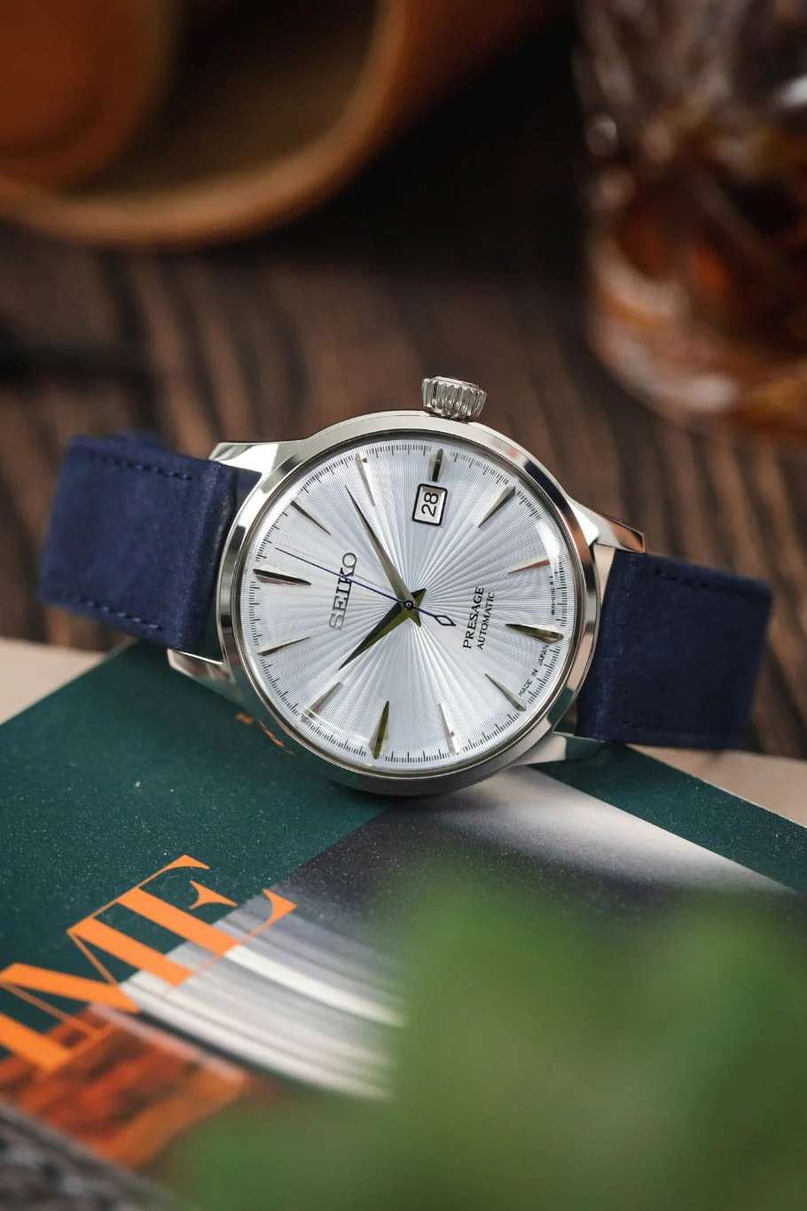 Hirsch OSIRIS Limited Edition Calf Leather with Nubuck Effect Watch Strap in DARK BLUE - Image 4