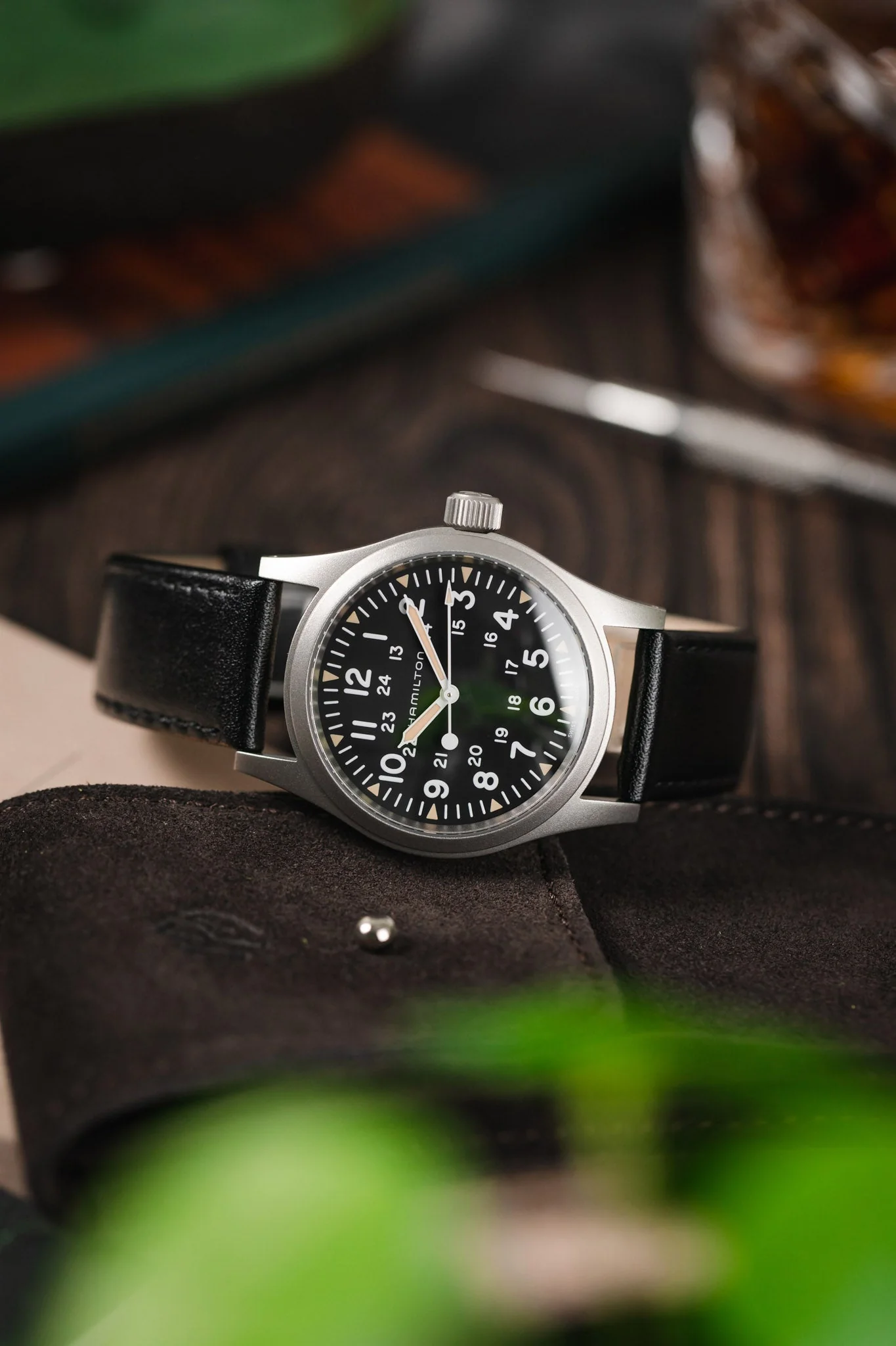 Hirsch OSIRIS NQR Calf Leather Watch Strap in BLACK - Image 2
