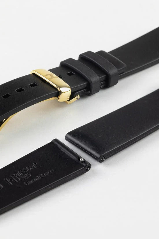 Hirsch PURE Natural Rubber Watch Strap in BLACK - Image 9