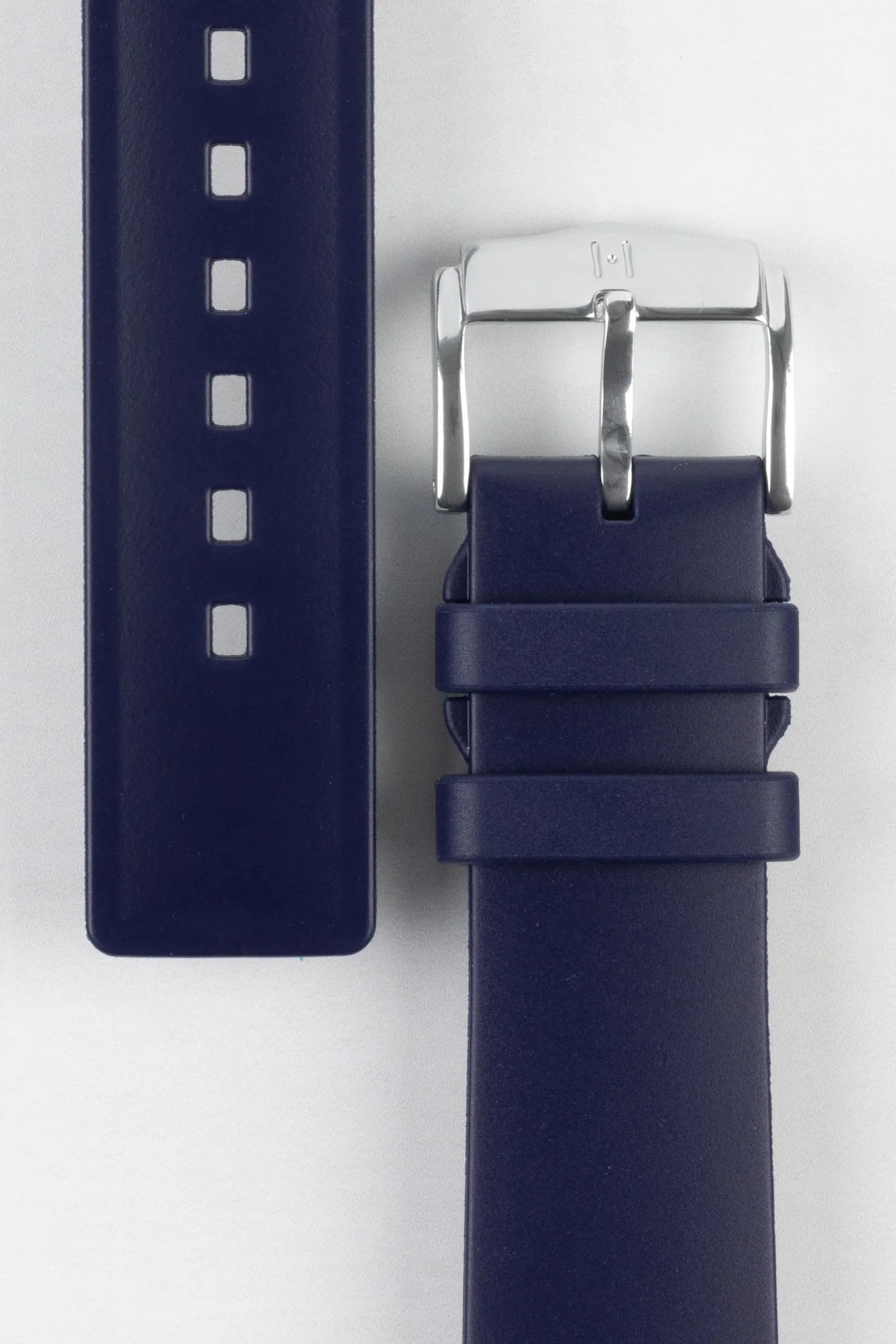 Hirsch PURE Natural Rubber Watch Strap in BLUE - Image 3
