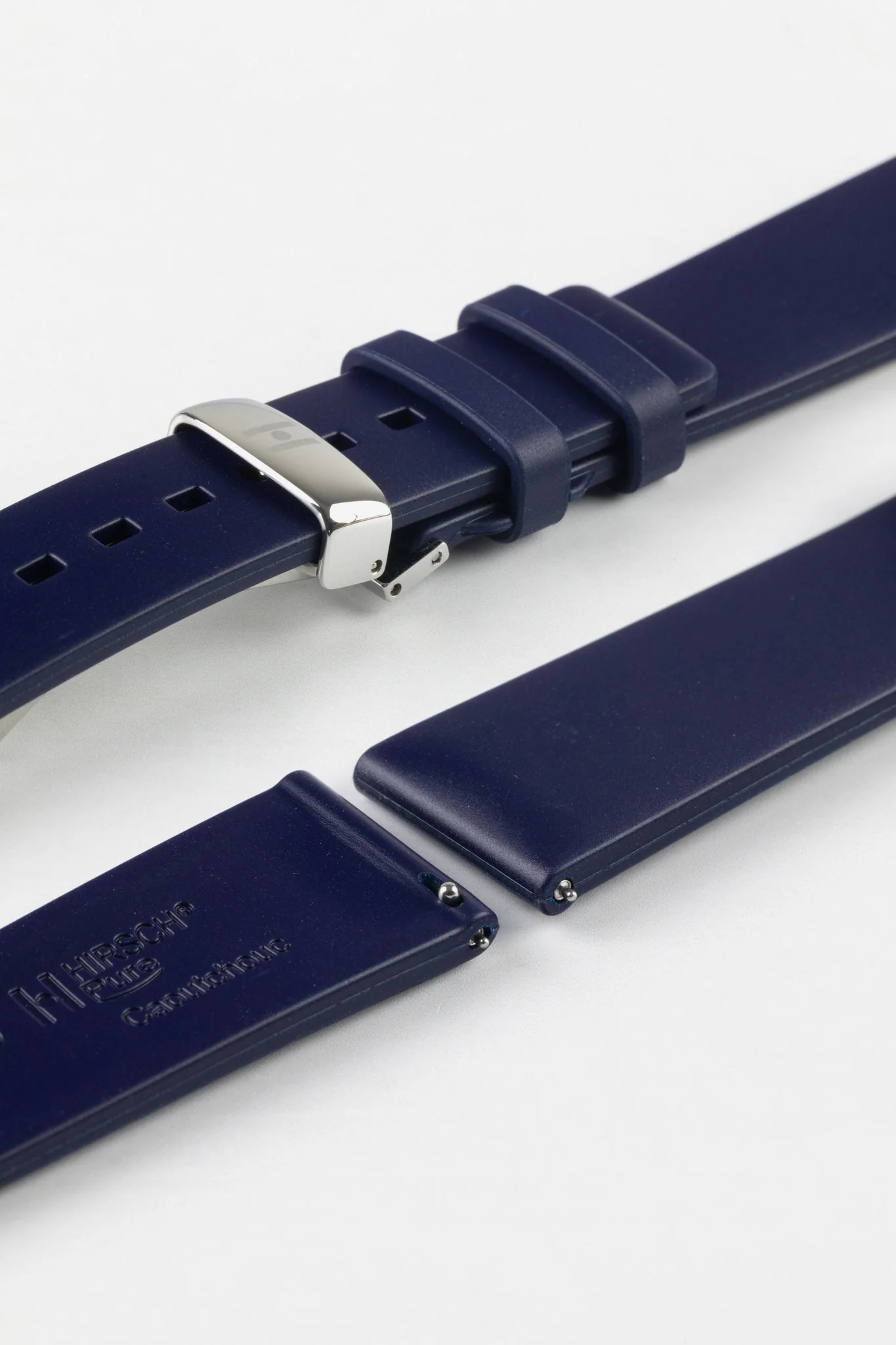 Hirsch PURE Natural Rubber Watch Strap in BLUE - Image 8