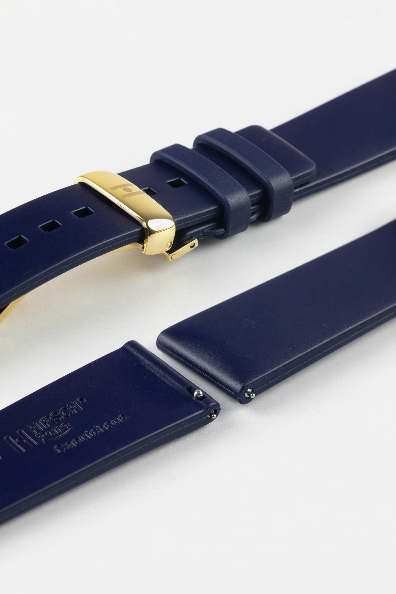 Hirsch PURE Natural Rubber Watch Strap in BLUE - Image 9