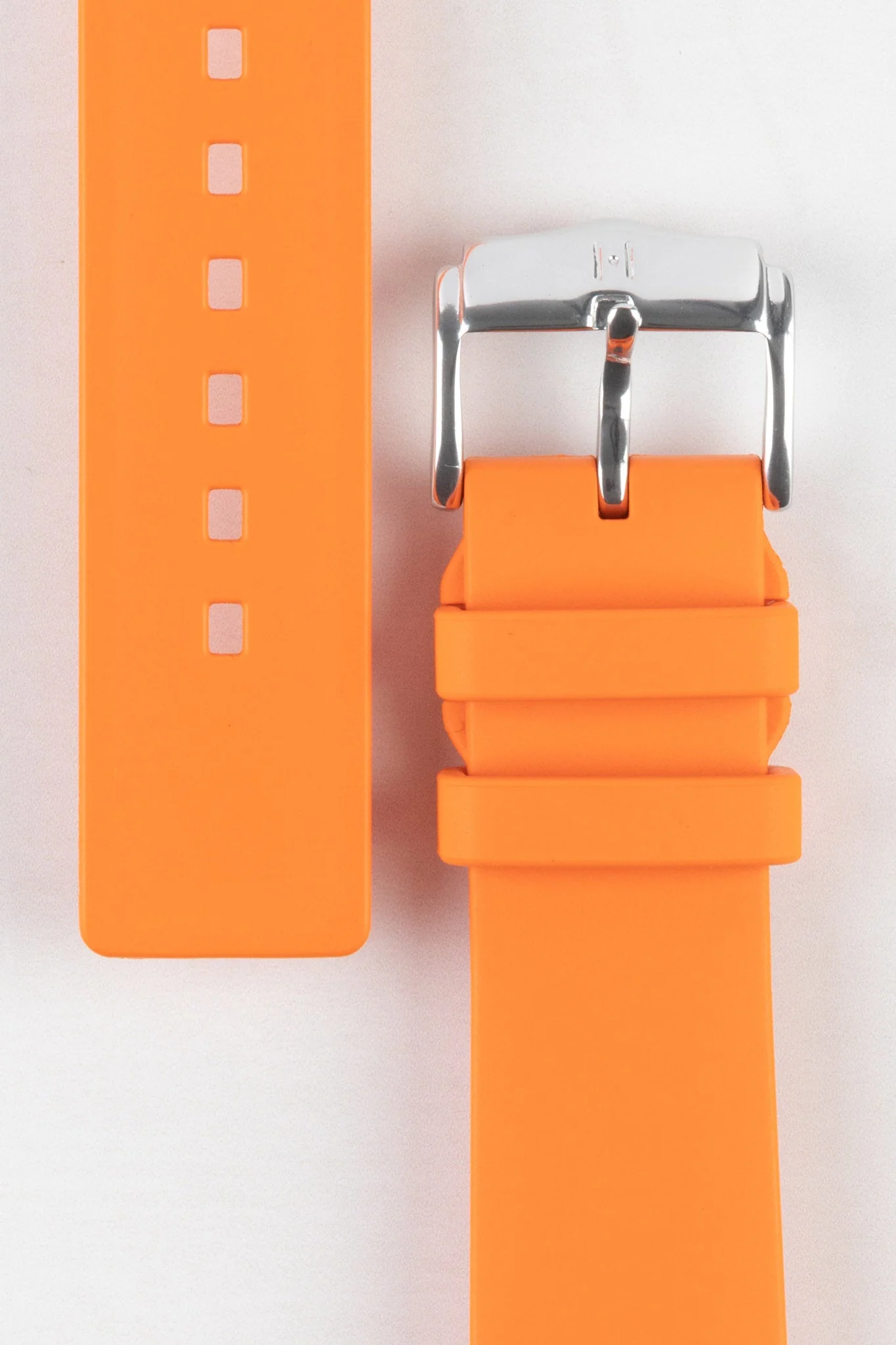 Hirsch PURE Natural Rubber Watch Strap in ORANGE - Image 3