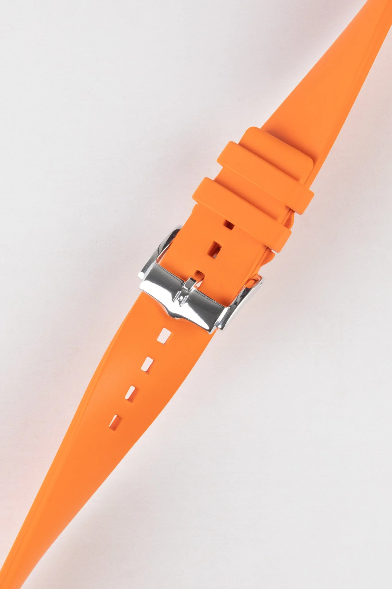 Hirsch PURE Natural Rubber Watch Strap in ORANGE - Image 5