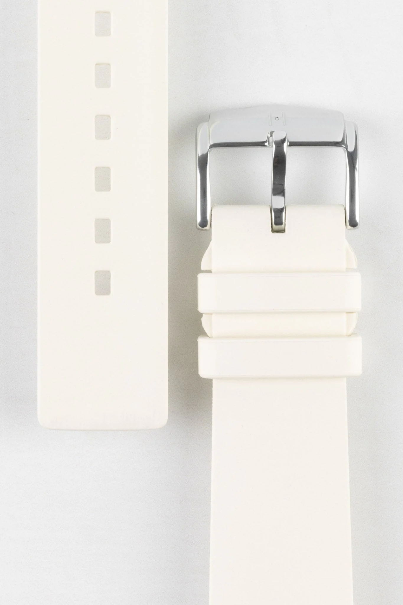 Hirsch PURE Natural Rubber Watch Strap in WHITE - Image 3