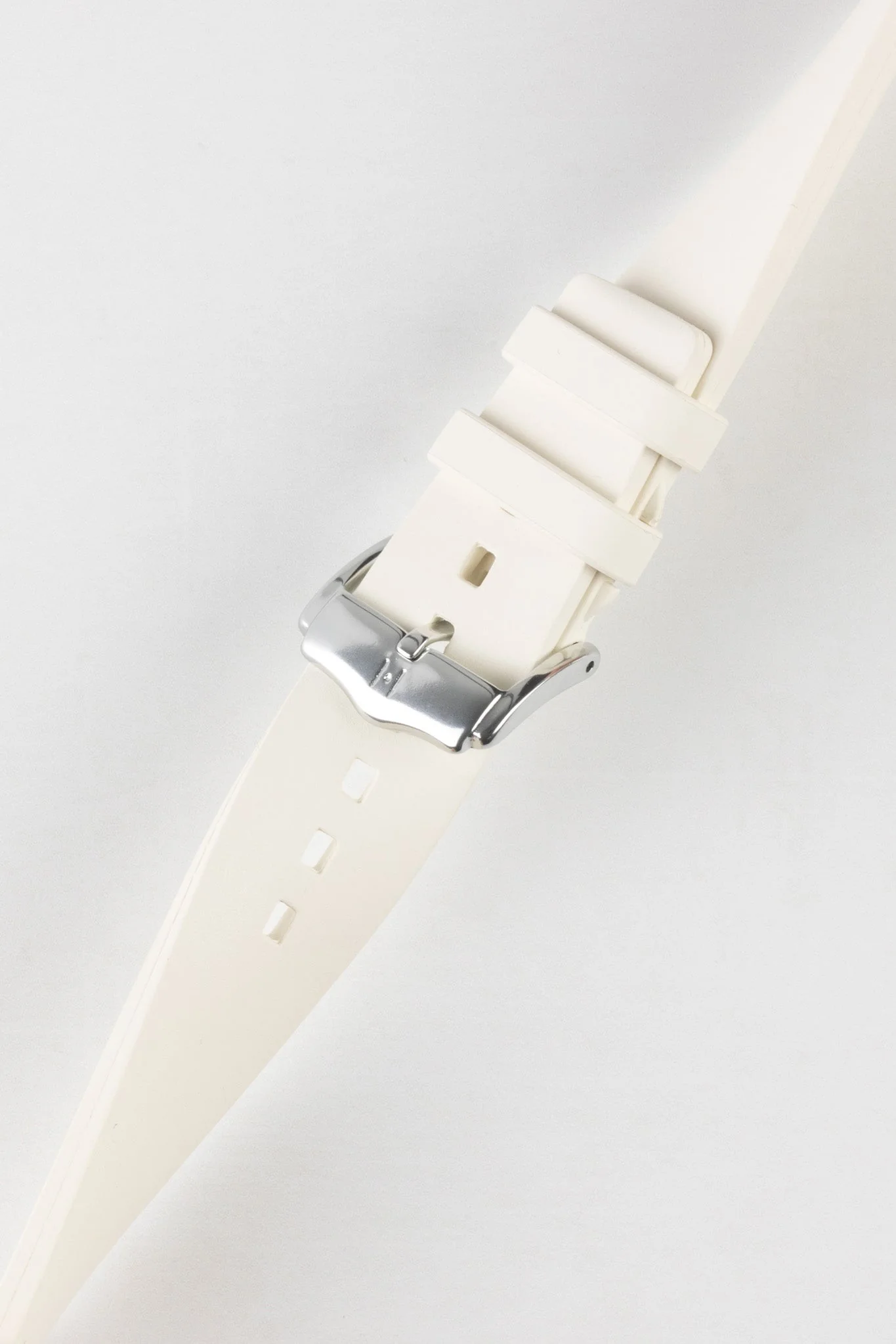 Hirsch PURE Natural Rubber Watch Strap in WHITE - Image 5