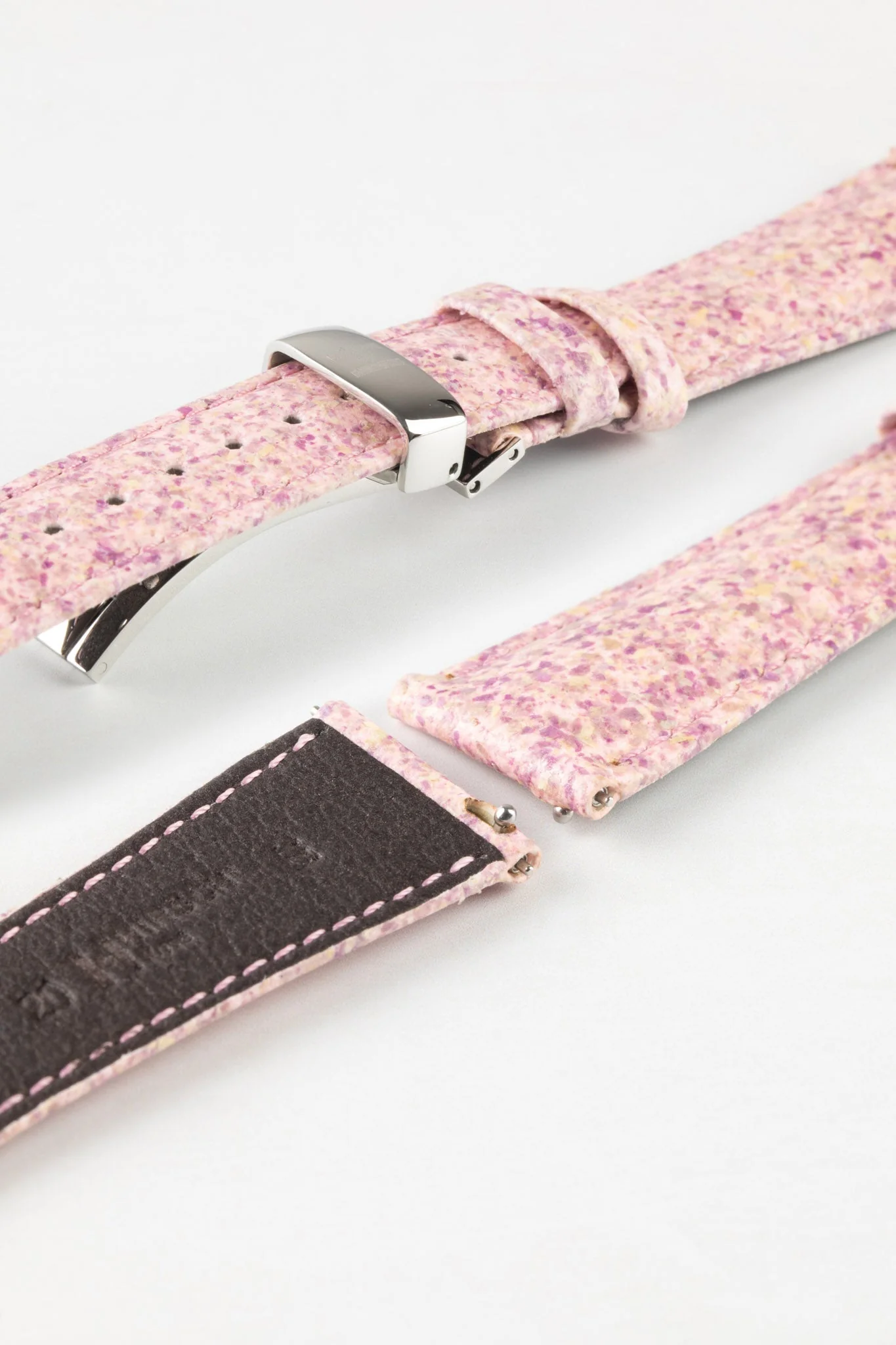 Hirsch ROSE Petal Vegan Fibre Watch Strap in PINK - Image 9