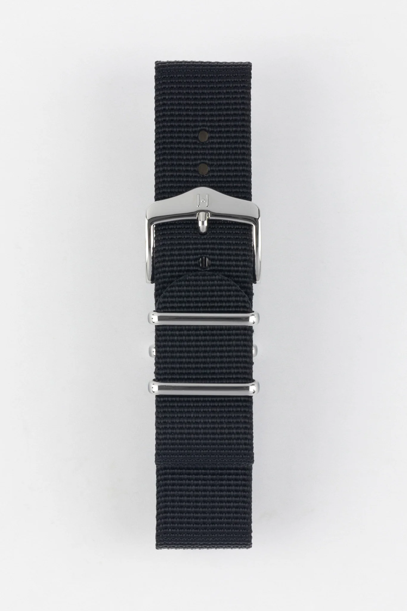 Hirsch RUSH RECYCLED Polyester Watch Strap in BLACK - Image 3