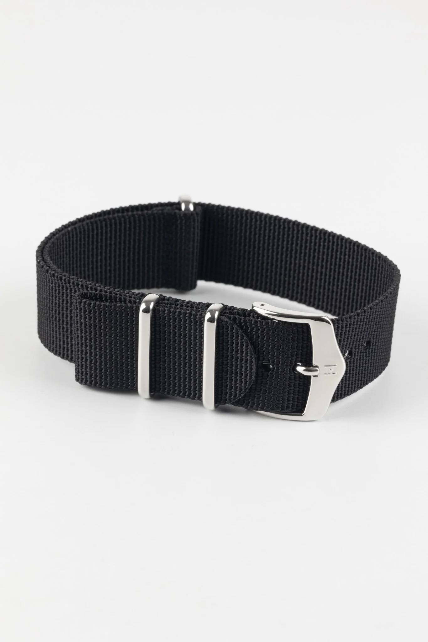 Hirsch RUSH RECYCLED Polyester Watch Strap in BLACK - Image 5