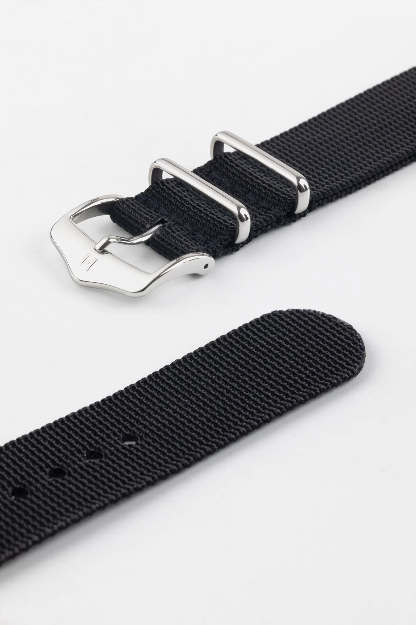 Hirsch RUSH RECYCLED Polyester Watch Strap in BLACK - Image 7