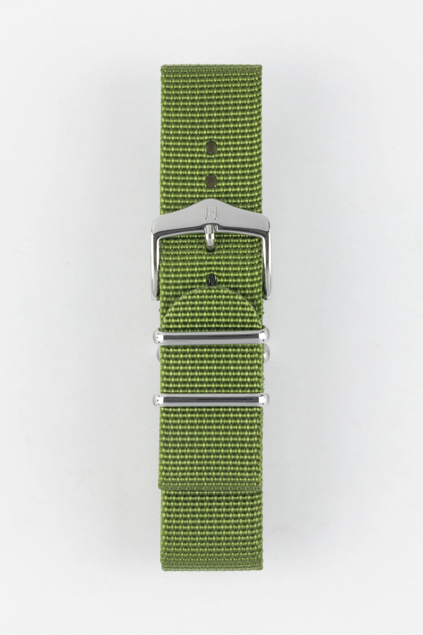 Hirsch RUSH RECYCLED Polyester Watch Strap in GREEN - Image 3