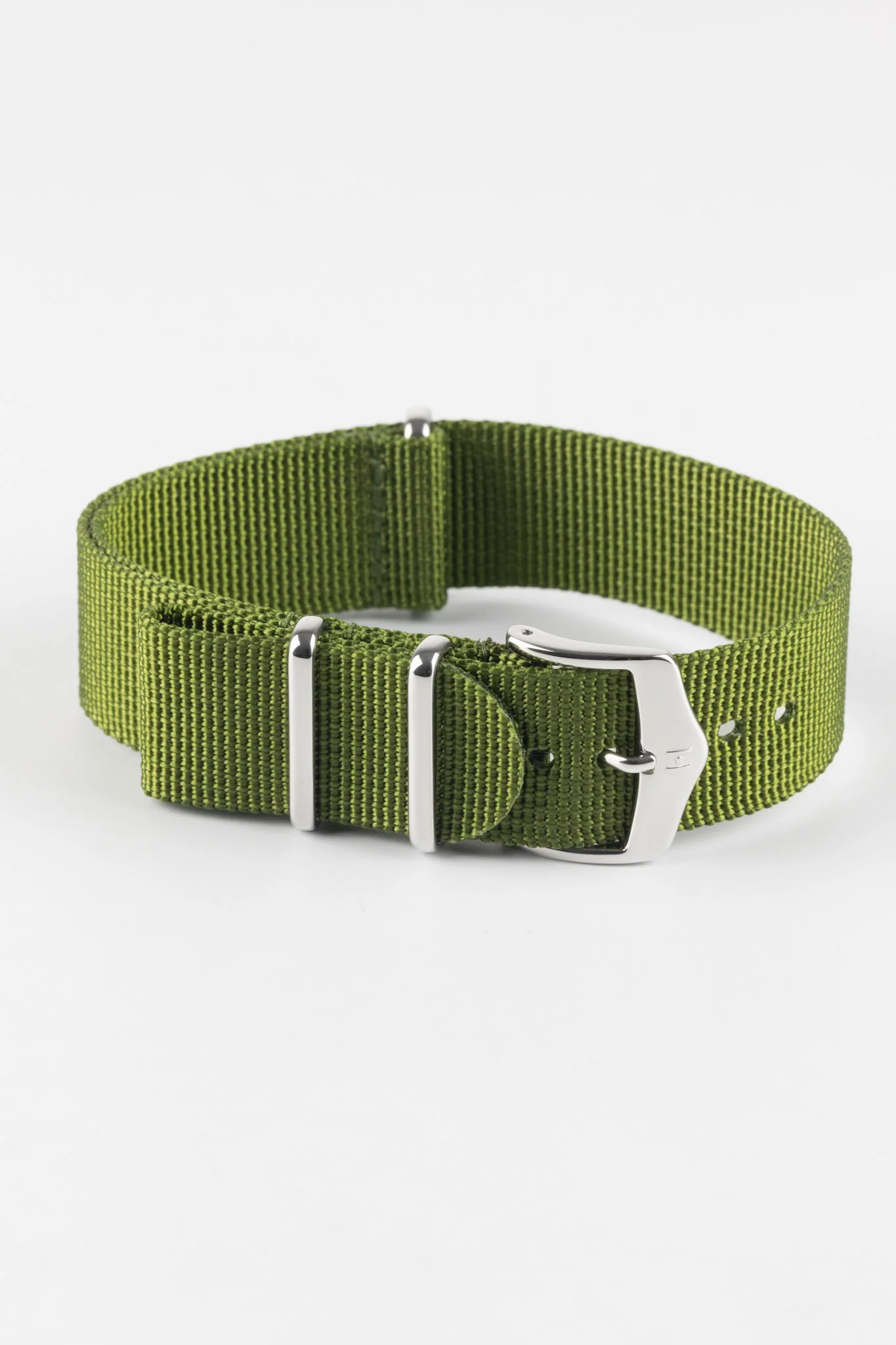 Hirsch RUSH RECYCLED Polyester Watch Strap in GREEN - Image 5