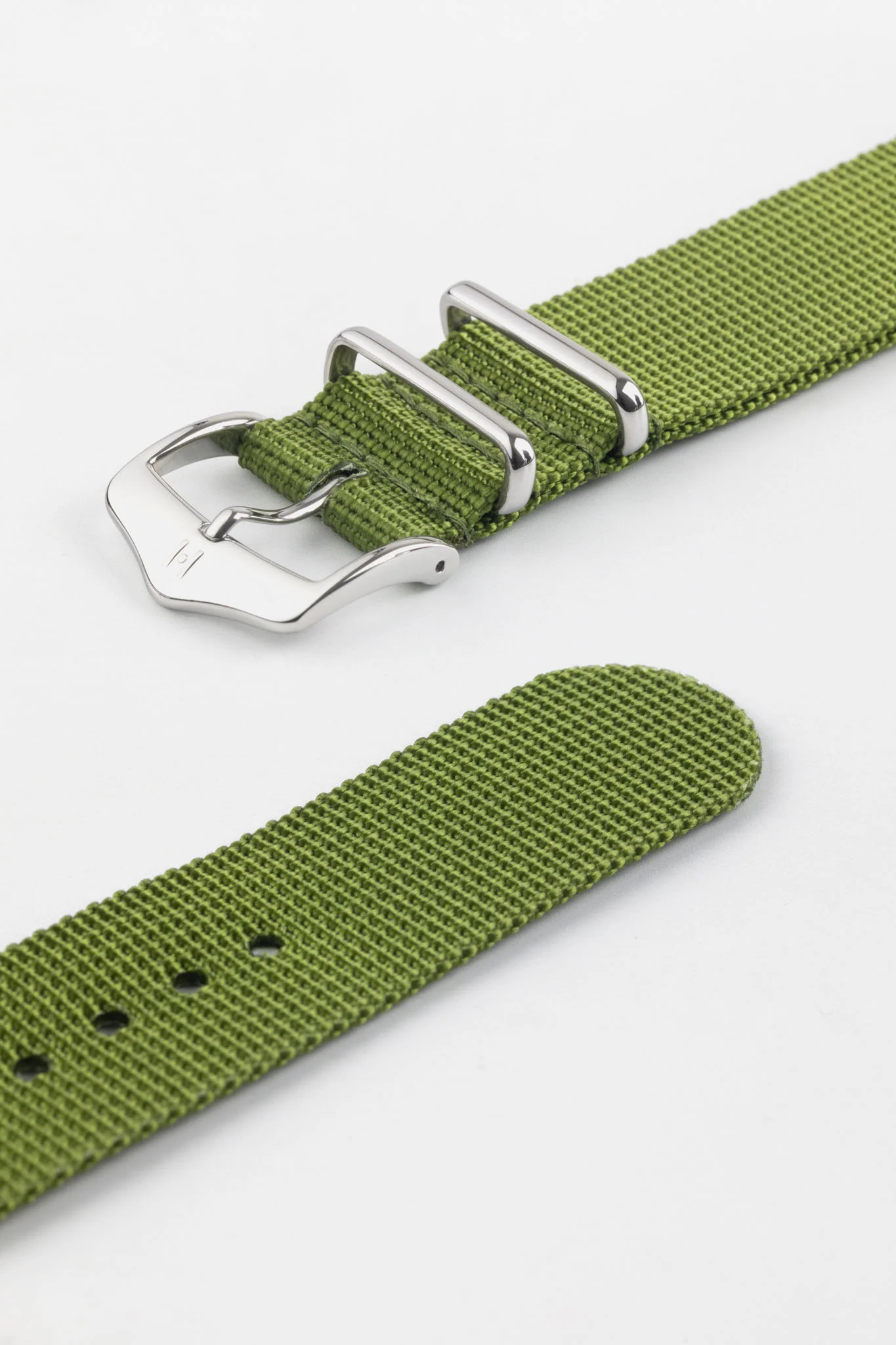 Hirsch RUSH RECYCLED Polyester Watch Strap in GREEN - Image 7
