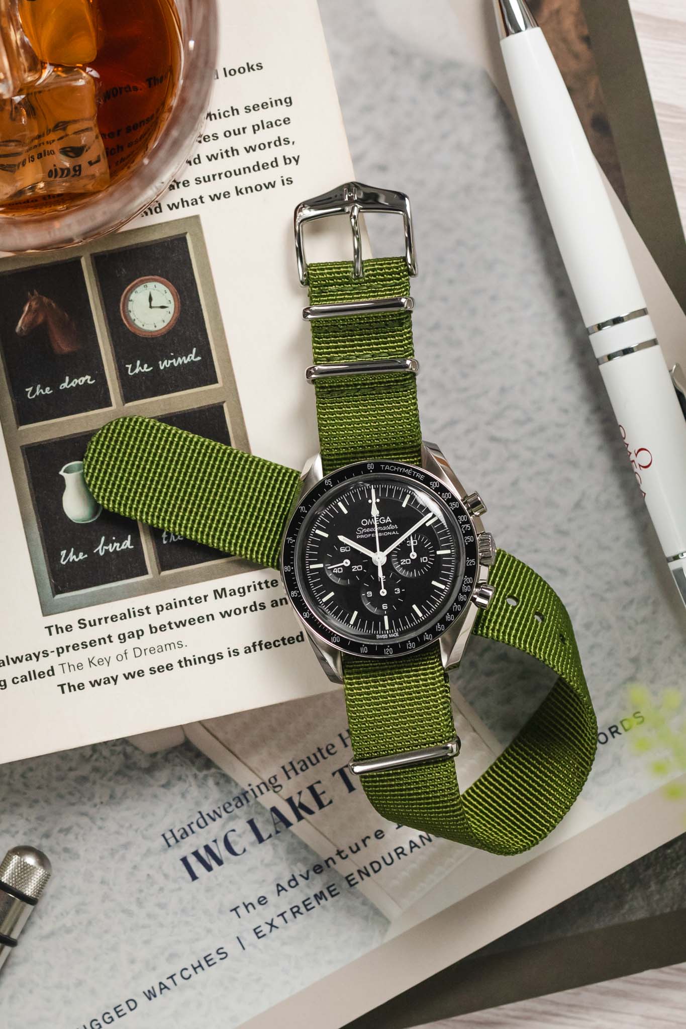 Hirsch RUSH RECYCLED Polyester Watch Strap in GREEN - Image 8