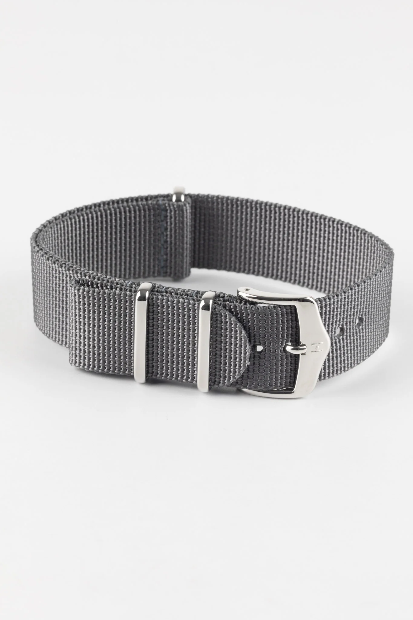 Hirsch RUSH RECYCLED Polyester Watch Strap in GREY - Image 5