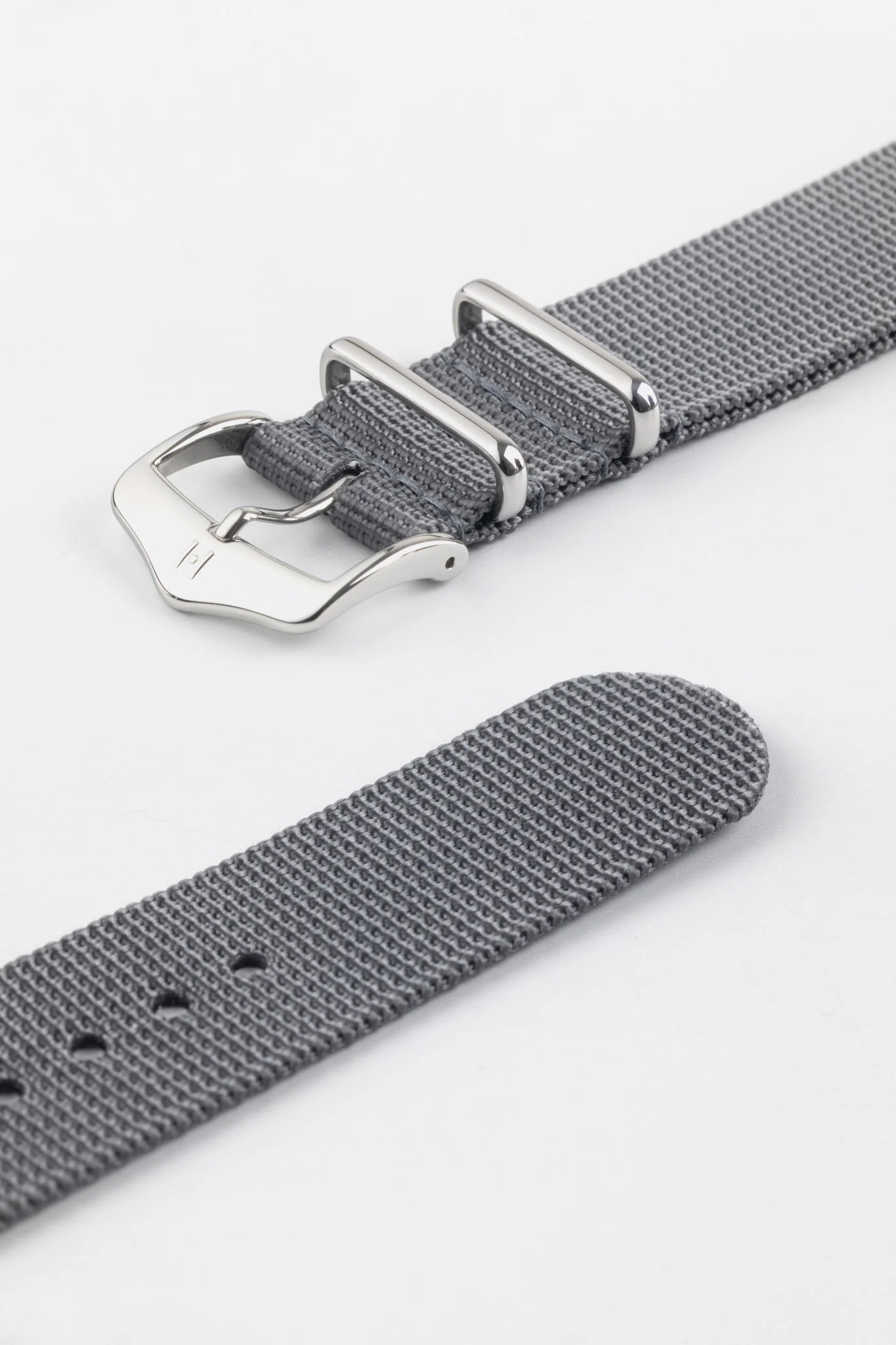 Hirsch RUSH RECYCLED Polyester Watch Strap in GREY - Image 7