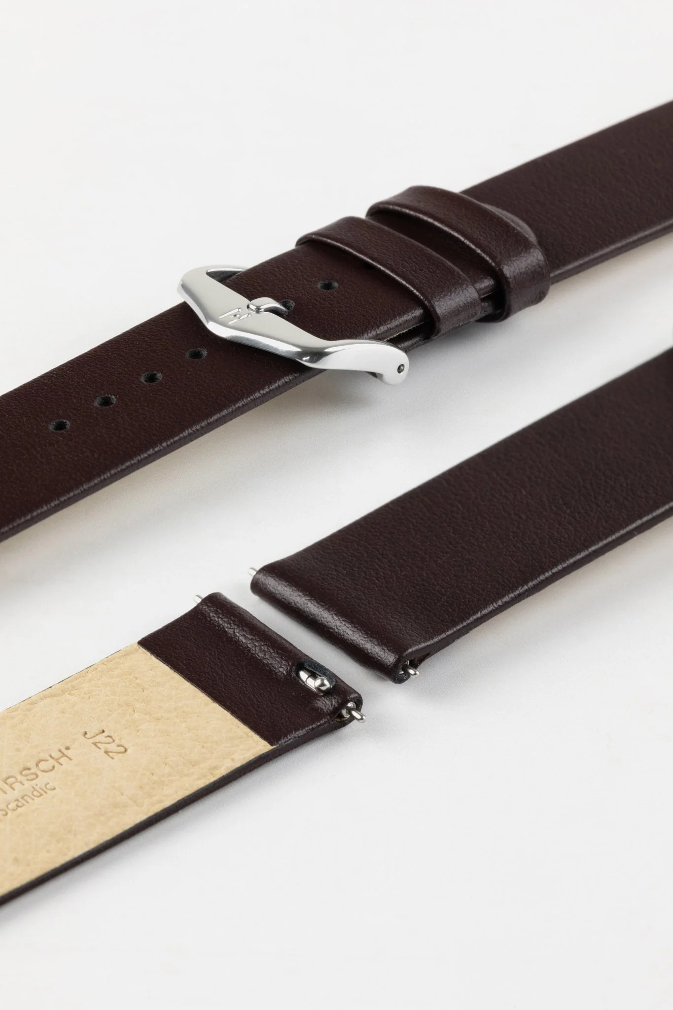 Hirsch SCANDIC Calf Leather Watch Strap in BROWN - Image 7