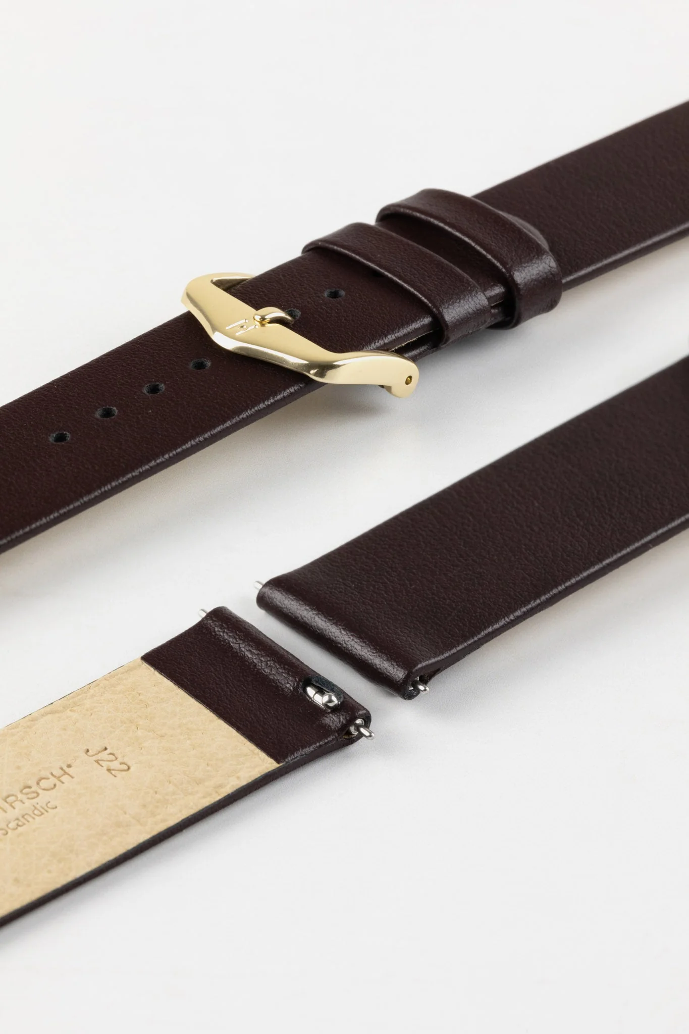 Hirsch SCANDIC Calf Leather Watch Strap in BROWN - Image 8