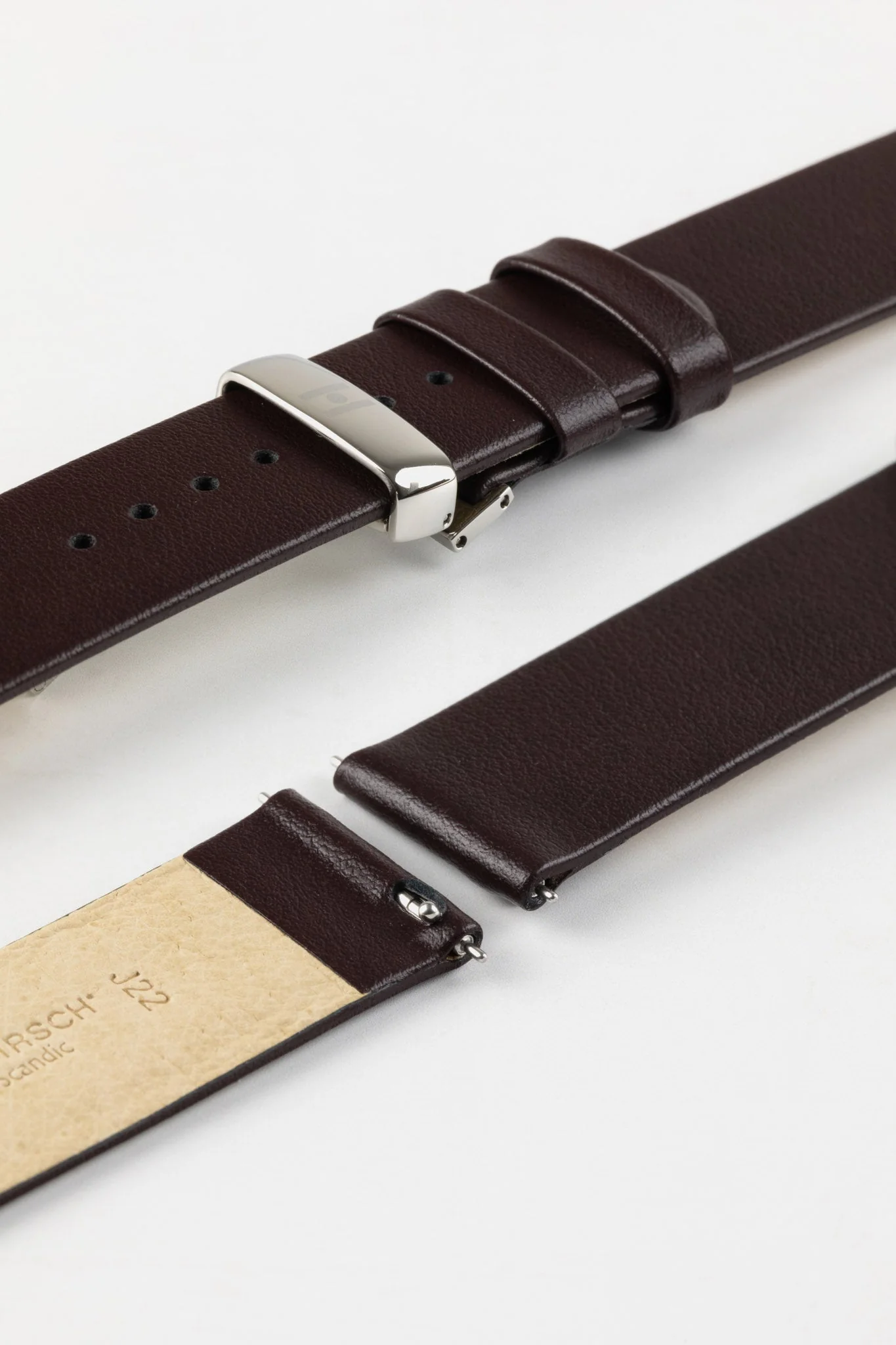 Hirsch SCANDIC Calf Leather Watch Strap in BROWN - Image 9