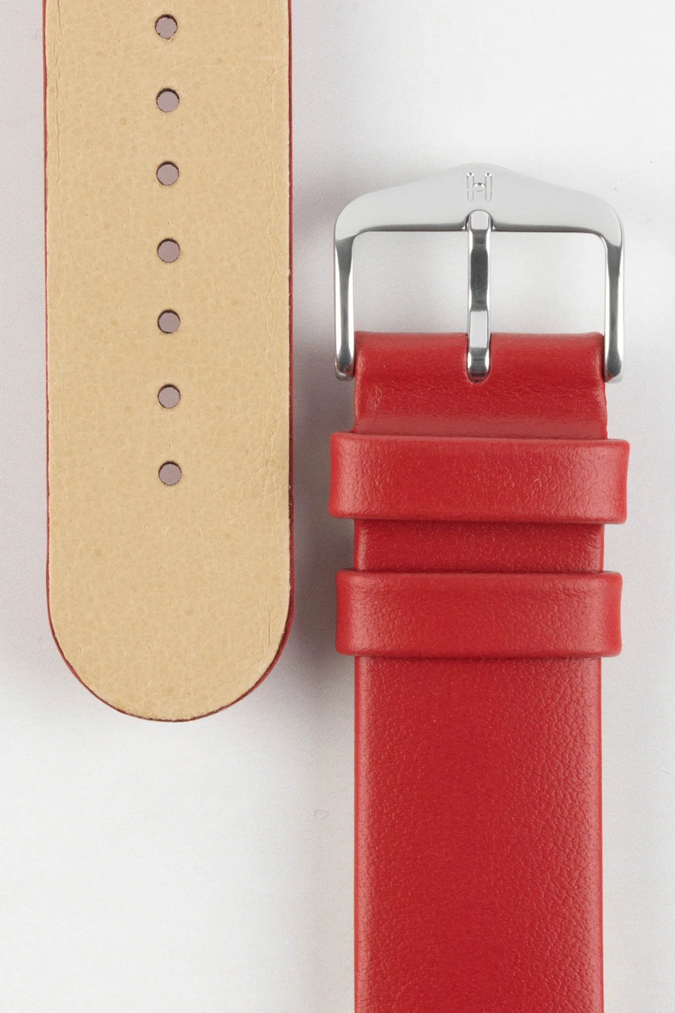 Hirsch SCANDIC Calf Leather Watch Strap in RED - Image 3