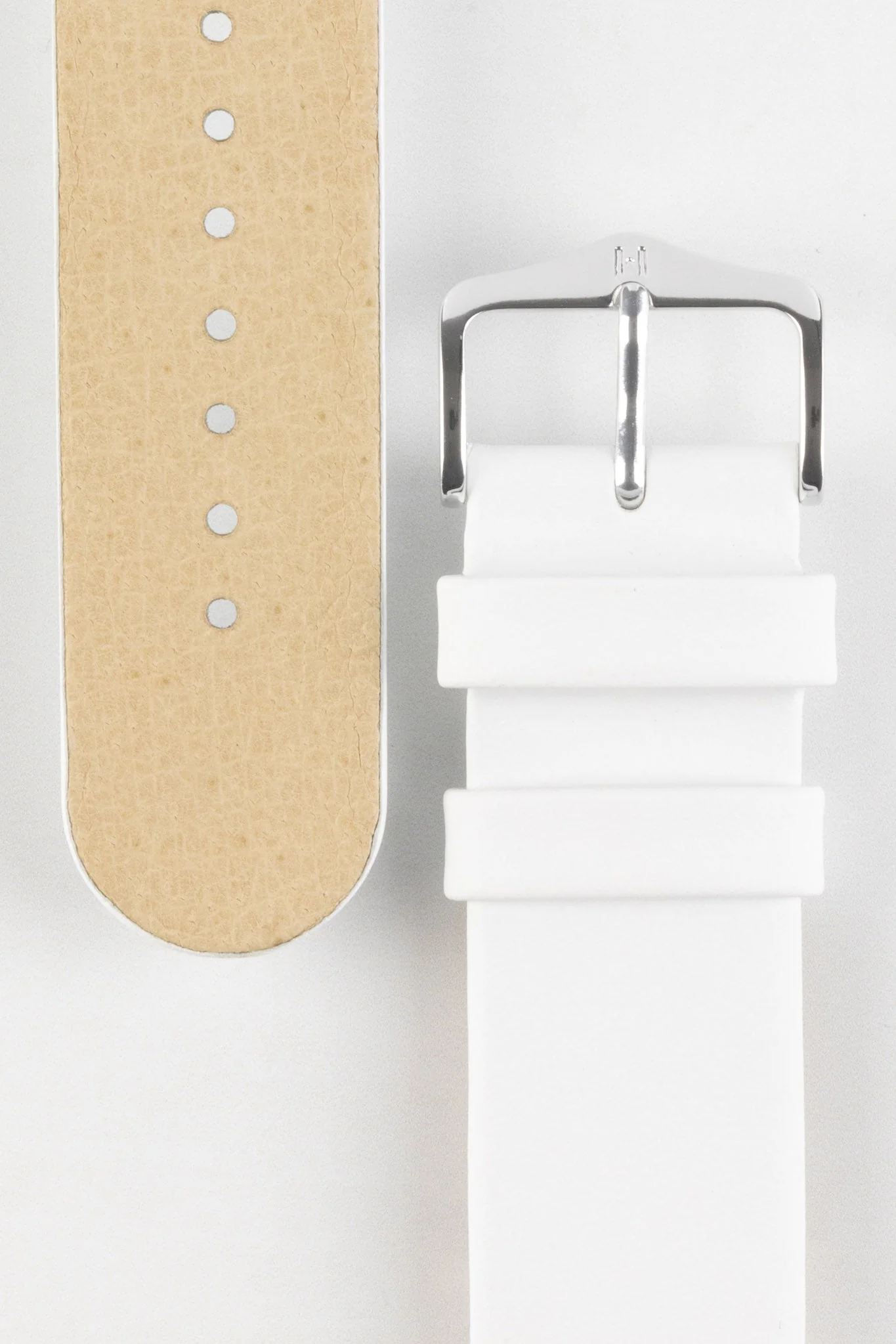 Hirsch SCANDIC Calf Leather Watch Strap in WHITE - Image 3