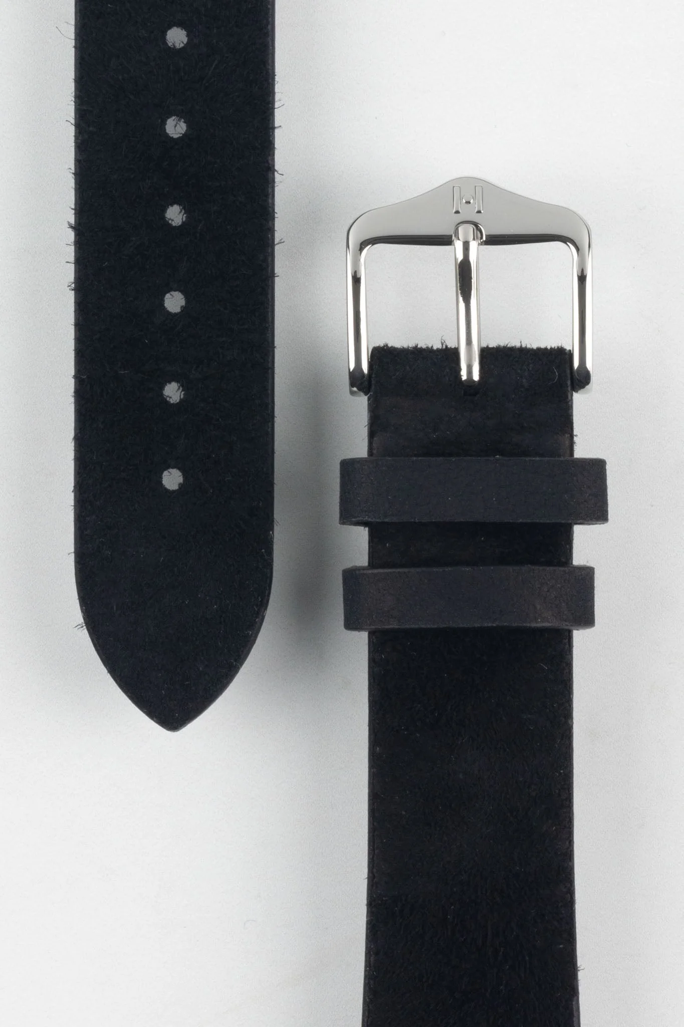 Hirsch SERRO Suede Watch Strap in BLACK - Image 3
