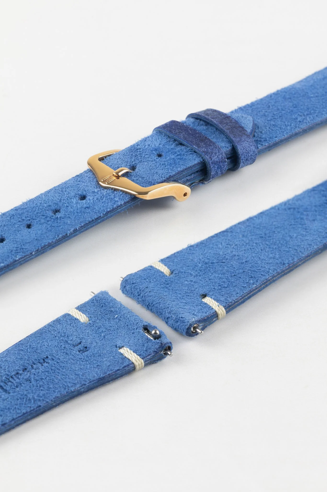 Hirsch SERRO Suede Watch Strap in Blue - Image 9