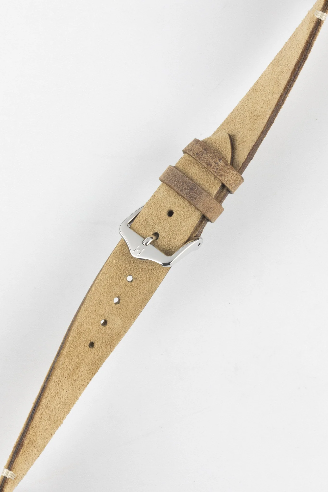 Hirsch SERRO Suede Watch Strap in Gold Brown - Image 5