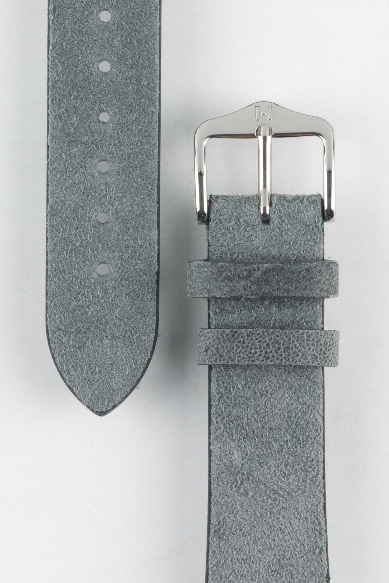 Hirsch SERRO Suede Watch Strap in Grey - Image 3
