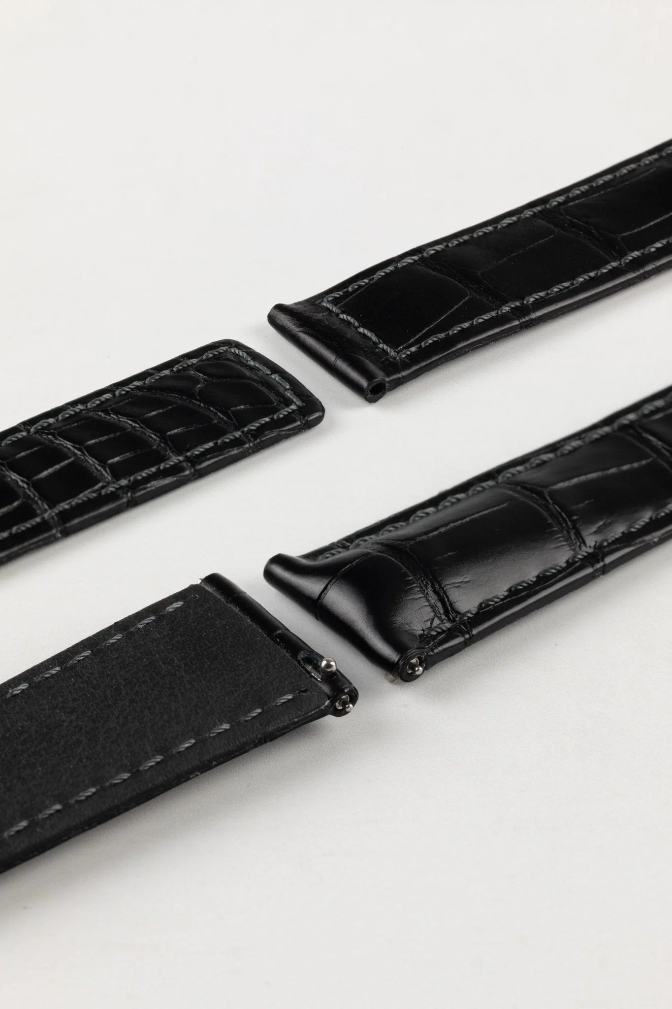 Hirsch SPEED Alligator Deployment Watch Strap in BLACK - Image 5