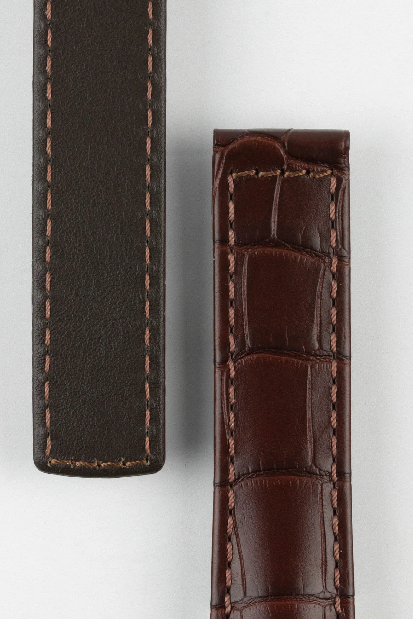 Hirsch SPEED Alligator Deployment Watch Strap in BROWN - Image 3