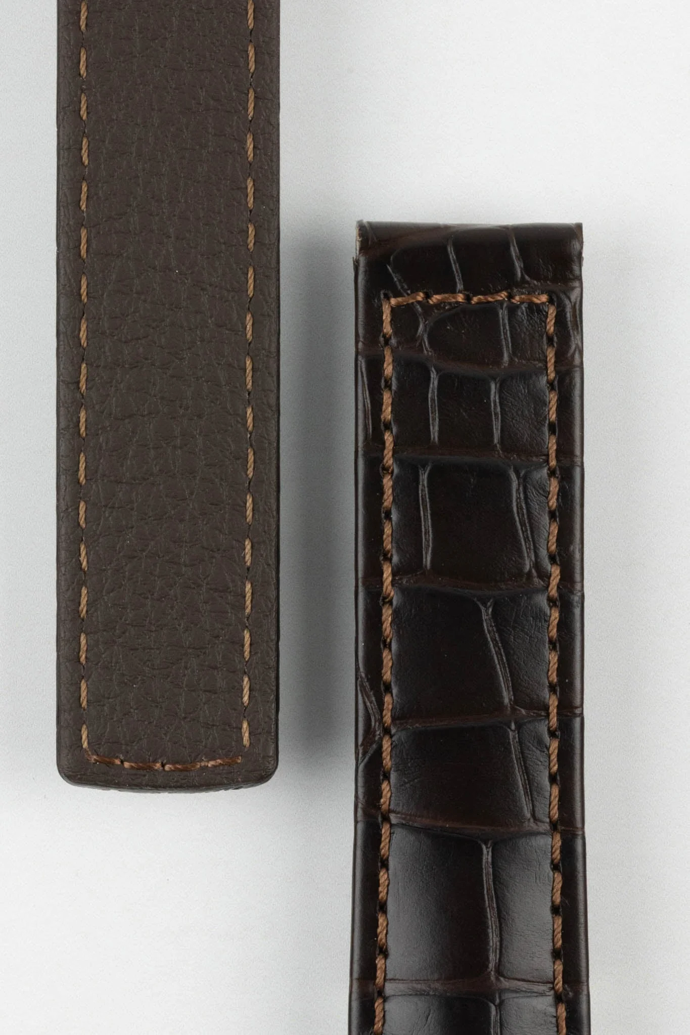 Hirsch SPEED Alligator Deployment Watch Strap in DARK BROWN - Image 3