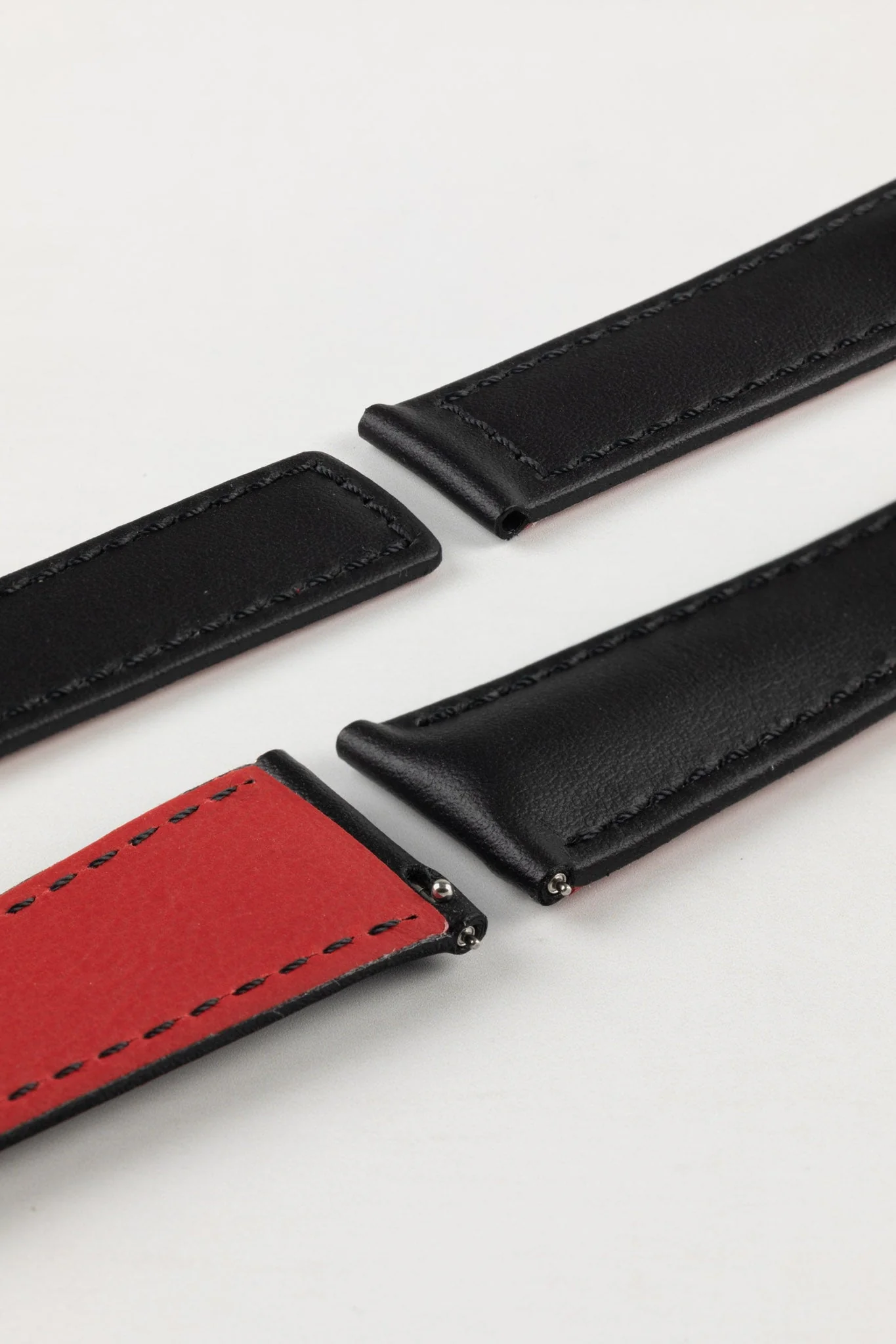 Hirsch SPEED Calfskin Deployment Watch Strap in BLACK - Image 5