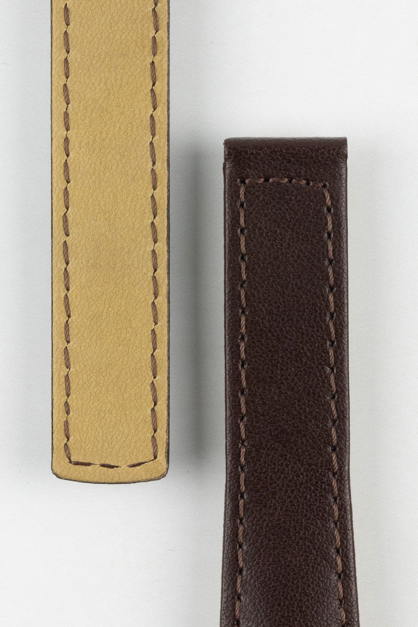 Hirsch SPEED Calfskin Deployment Watch Strap in BROWN - Image 3