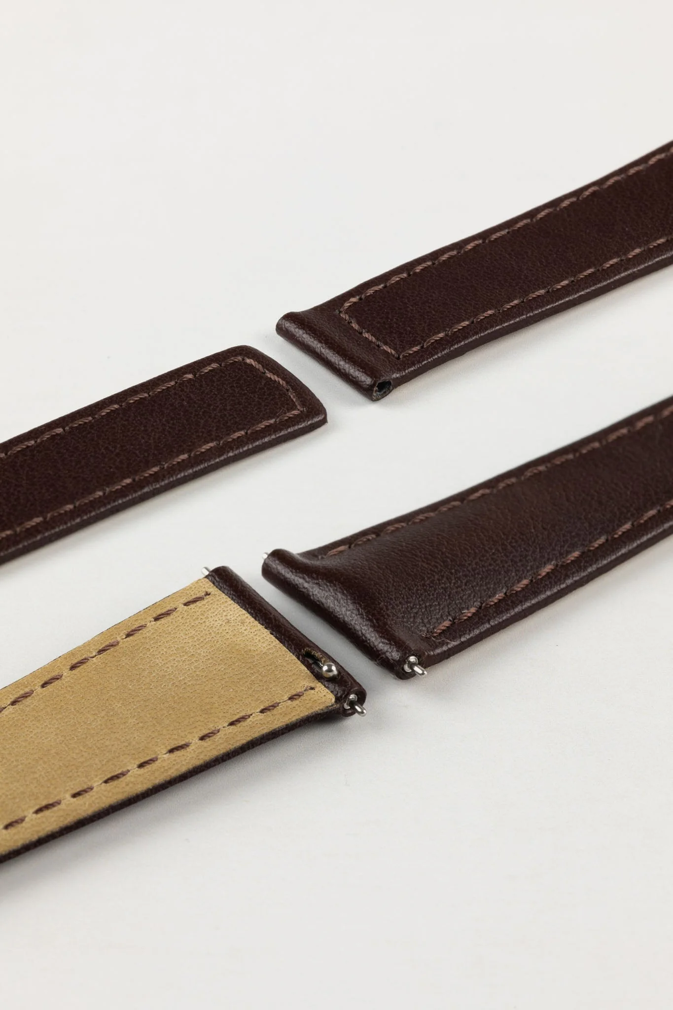 Hirsch SPEED Calfskin Deployment Watch Strap in BROWN - Image 5