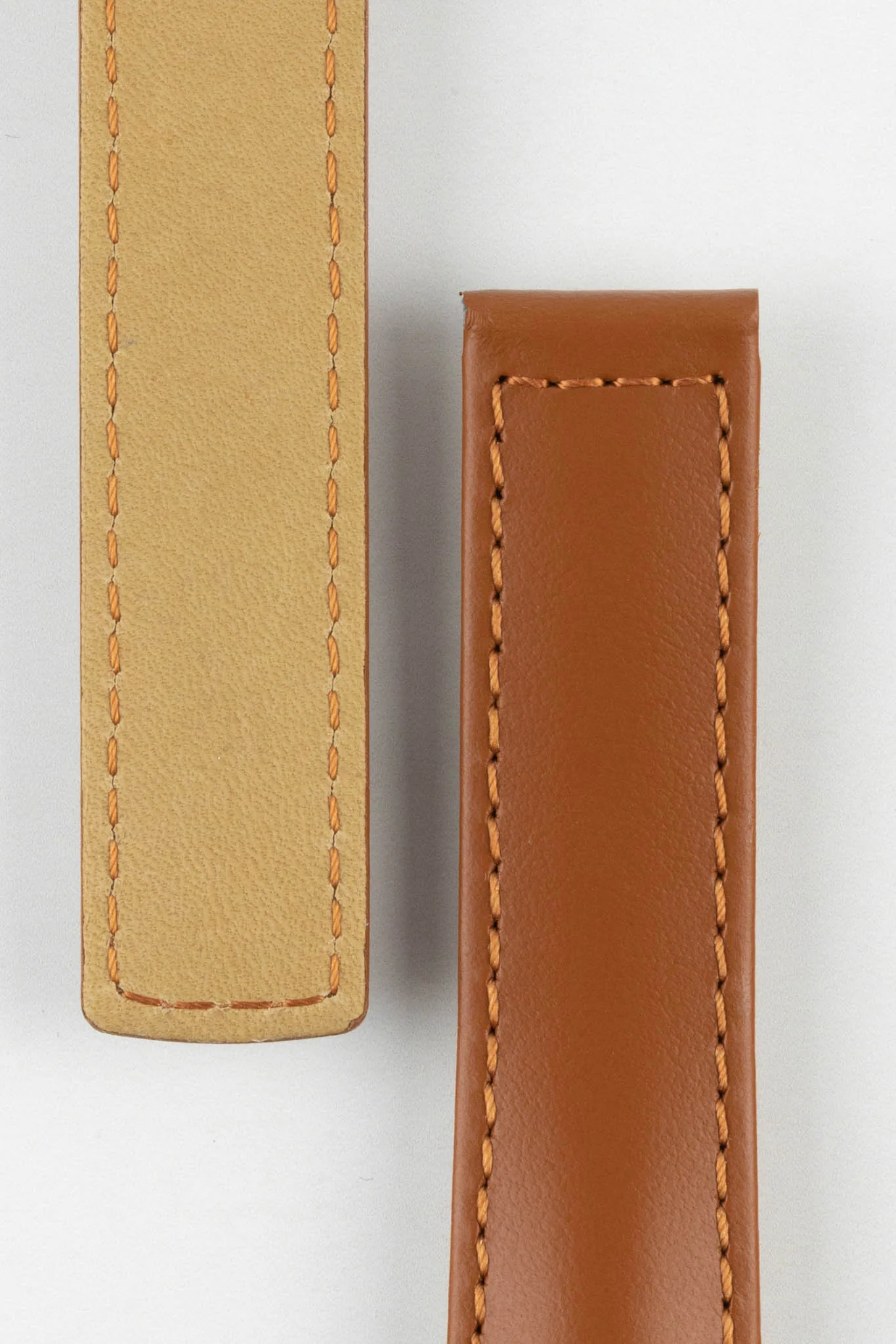 Hirsch SPEED Calfskin Deployment Watch Strap in GOLD BROWN - Image 3