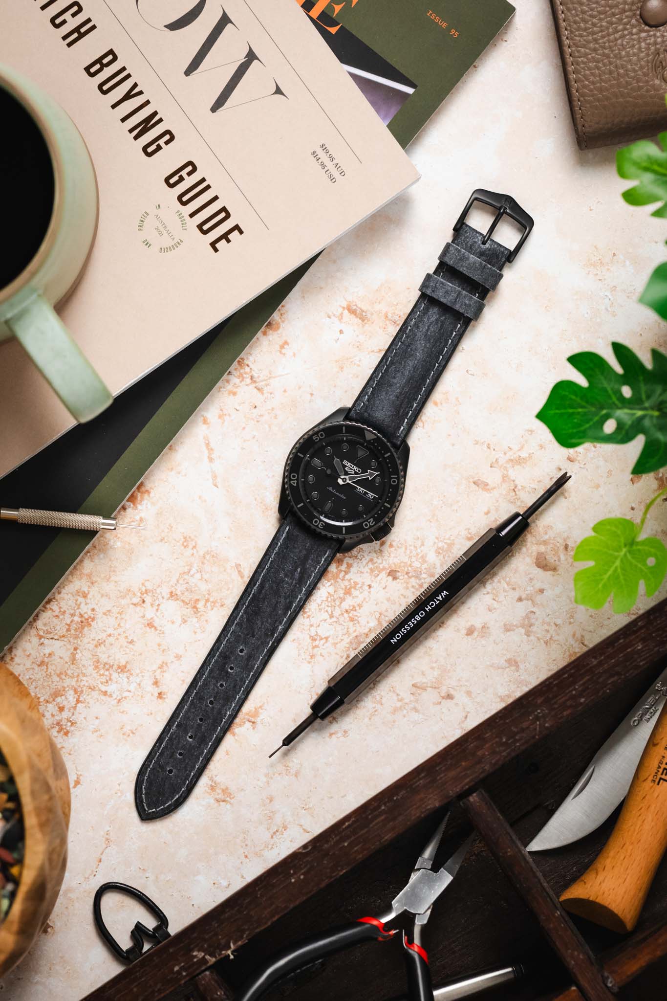 Hirsch STONE Performance Watch Strap - BLACK - Image 13