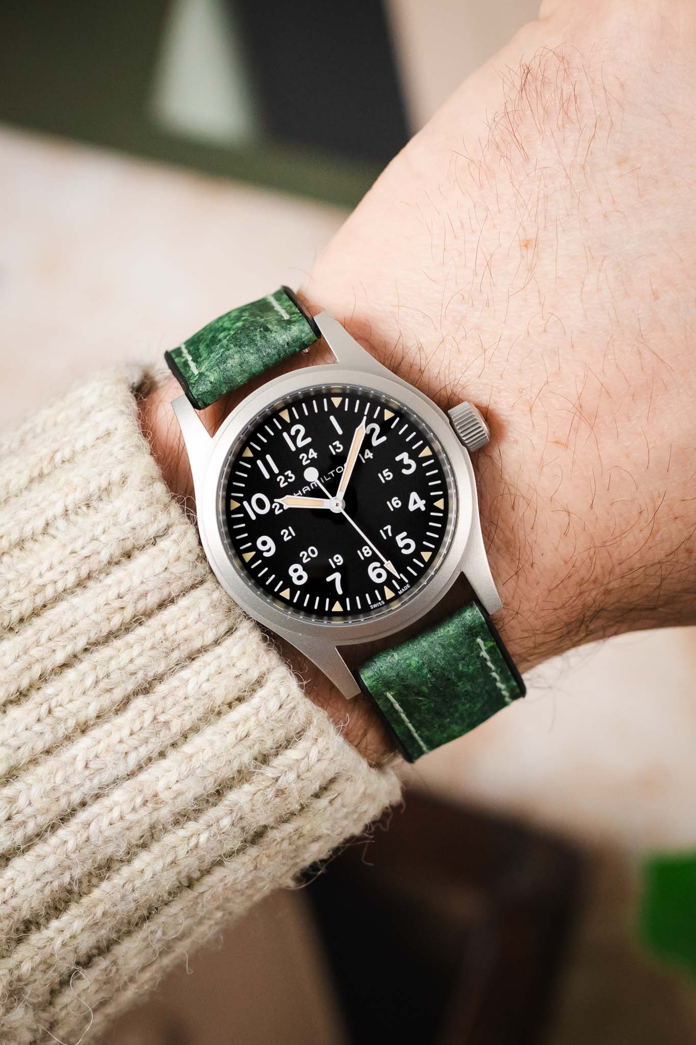 Hirsch STONE Performance Watch Strap - GREEN - Image 2