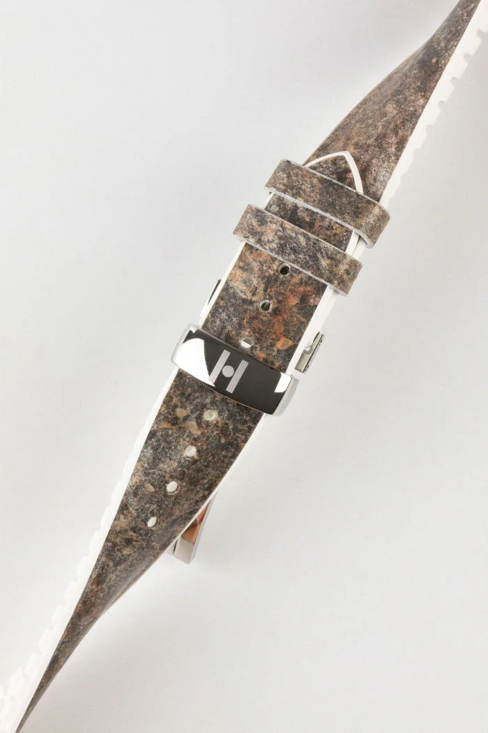 Hirsch STONE Split Shale Rock Effect Performance Watch Strap in Grey/White - Image 5