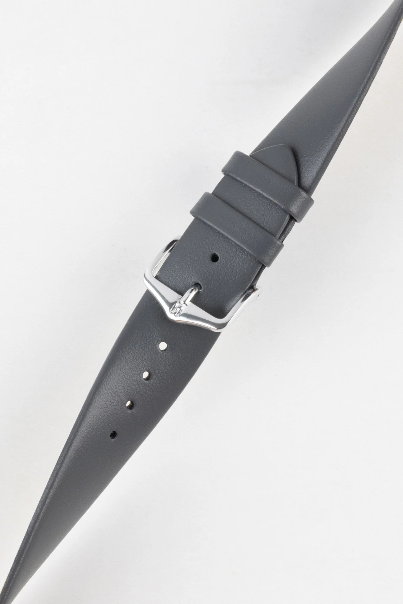Hirsch TORONTO Quick-Release Fine-Grained Leather Watch Strap in GREY - Image 5