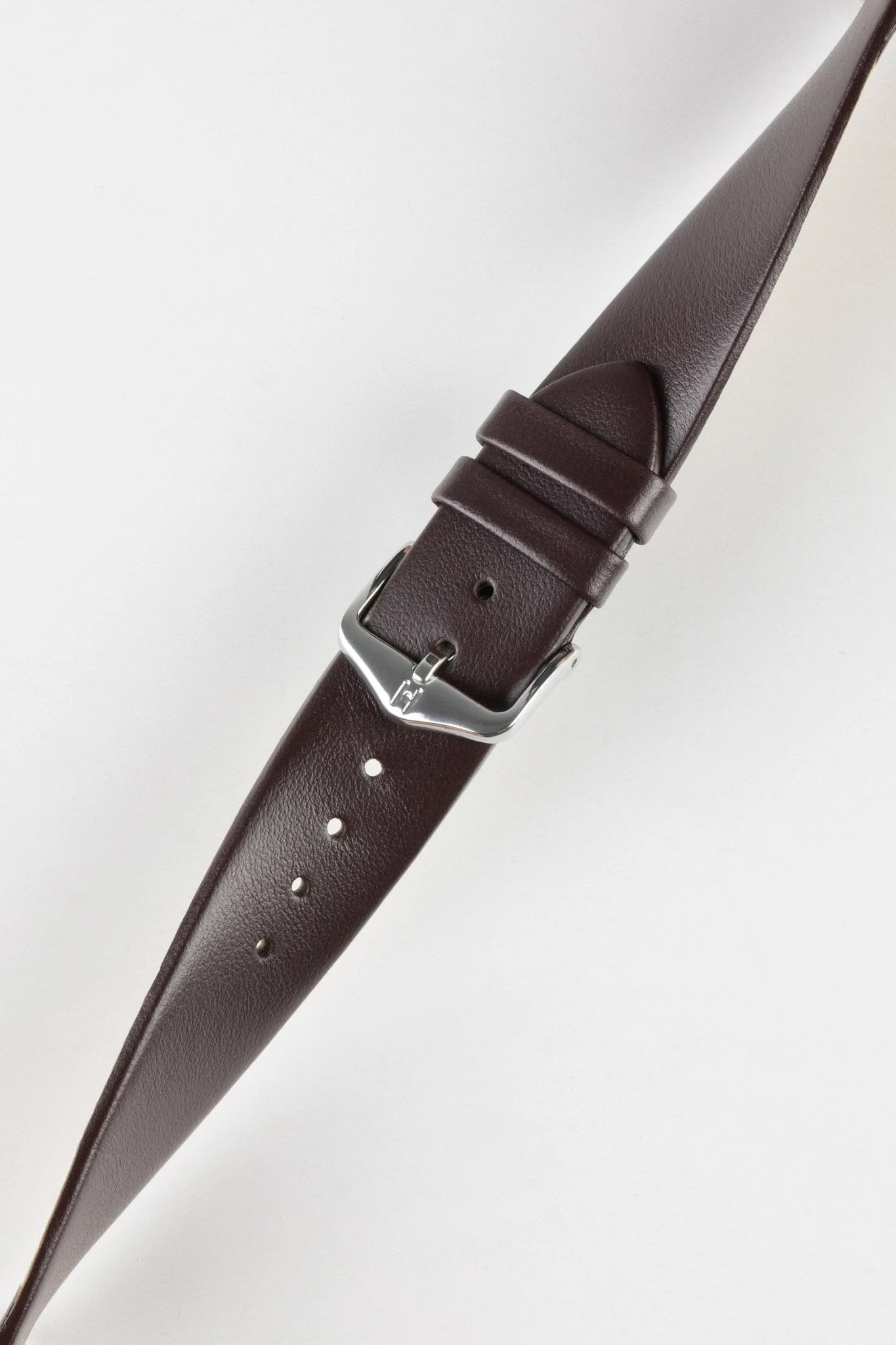 Hirsch TORONTO Fine-Grained Open-Ended Leather Watch Strap in BROWN - Image 3